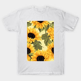 Sunflower Pattern - Seamless Sunflowers T-Shirt